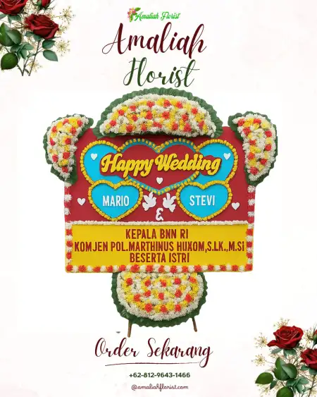 Papan Bunga Pernikahan Sumbergandu
